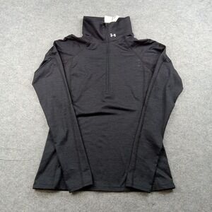 Under Armour Pullover Womens‎ Small Base 1/4 Zip Mock Neck Athletic Running Top